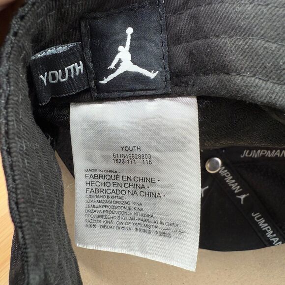 Air Jordan Jumpman Youth Boys Green/Black Snapback Adjustable Hat Cement Pattern - Picture 9 of 10